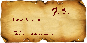 Fecz Vivien névjegykártya